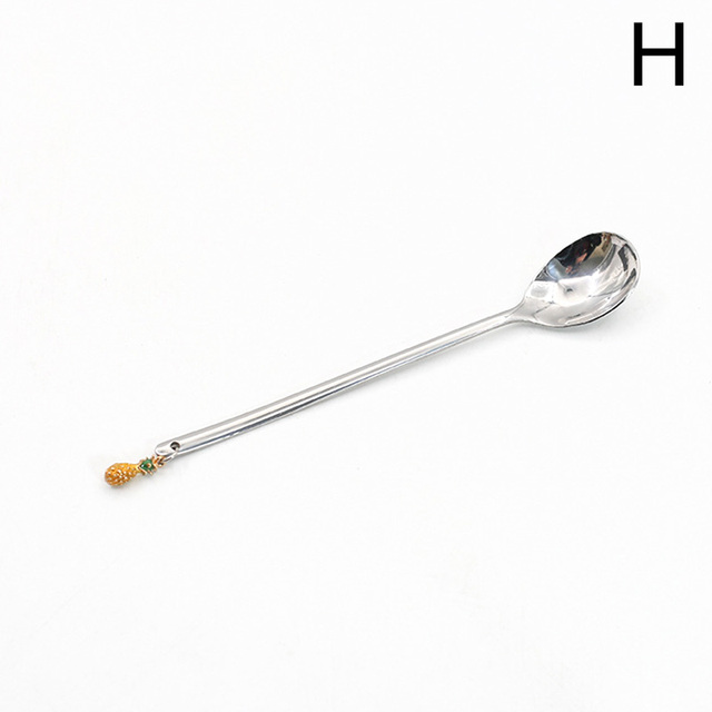 Stainless Steel Spoons Forks Mini Snack Coffee Cake Dessert Food Fruit Mixing Stirring Teaspoon Party Decor Tableware