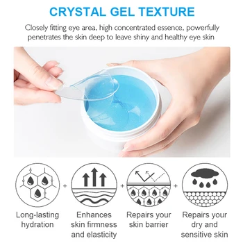 

Hyaluronic Acid Eye Mask Remove Dark Circles Whitening Essence Eye Patches Firming Reduce Dark Circles Puffiness Anti Aging
