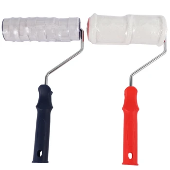 

2Pcs Paint Roller Decorative Patterned Wall Painting Tools Rubber Protection Stamp Polyurethane Textured Pottery Wheel