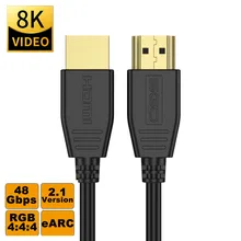 Оптическое волокно HDMI 8K 2,1 кабель 48G 120HZ с аудио видео HDMI шнур Ультра-HD HDR 4:4:4 Lossles усилитель для PS4 HDTV проектор