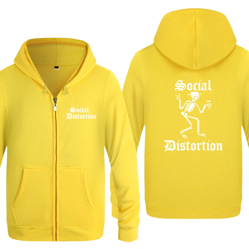 HUAY BAT SOCIAL DISTORTION Rock Band Hoodies Men Men's Fleece Zipper Cardigans Hooded Sweatshirts - Цвет: HUAY BAT