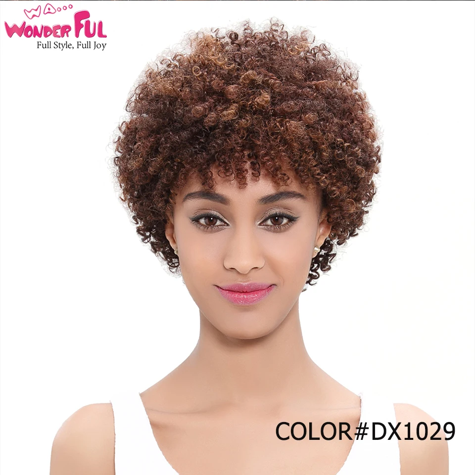 Wa Wonderful Human Hair Wigs Brazilian Afro Kinky Curly Hair