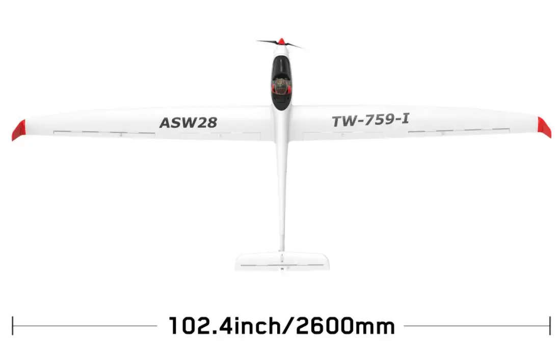 Volantex RC ASW28 ASW-28  2540mm Wing Span 6ch EPO Foam Sailplane RC Glider Airplane Pane TW759-1 75901 KIT or PNP Version 3