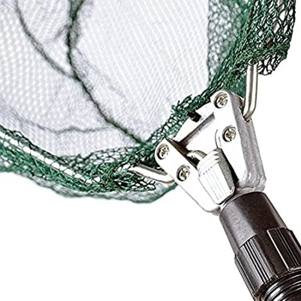 Aluminum Alloy Retractable Fishing Net Triangle Head Fishing Net Fishing Tackle Folding Landing Net Swimming pool cleaning net