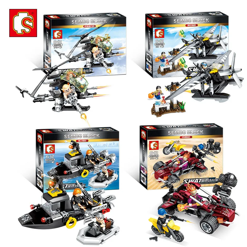 

Baby Semp 102251-102254 Black Hawk Special Combat Team Assembled Small Particles 6 a Year of Age Boy Military CHILDREN'S Toy