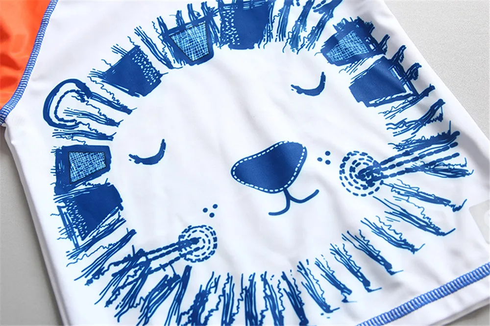 Купальный костюм из двух предметов для мальчиков купальники с длинным рукавом