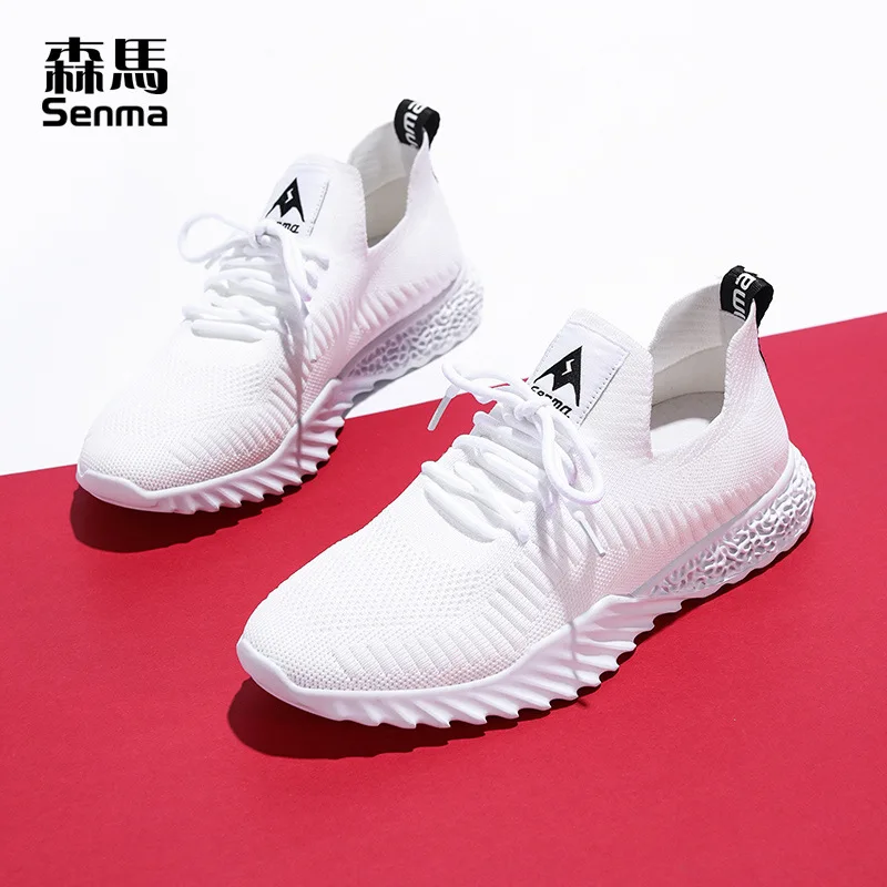 

Semir Mesh Shoes Men's Punched Sheet Surface New Style Spring Summer Slip-on Junior High School Students Teenager White Sports S