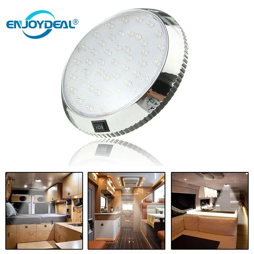 

3W DC12V 46Leds Car home Interior Dome Roof Ceiling Lamp durable LED spot light for camper van lorry caravan bus narrowboat home