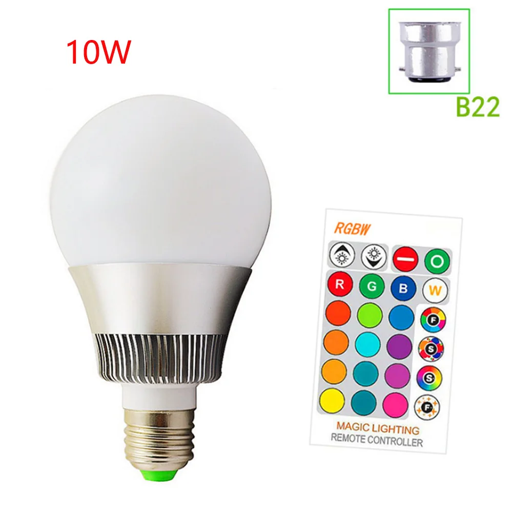 E27, E14, B22, с пультом дистанционного управления, для гостиной, RGB, спальни, меняющие цвет, вечерние, супер яркий, 16 цветов, светильник, умная лампа, светодиодный, лампа