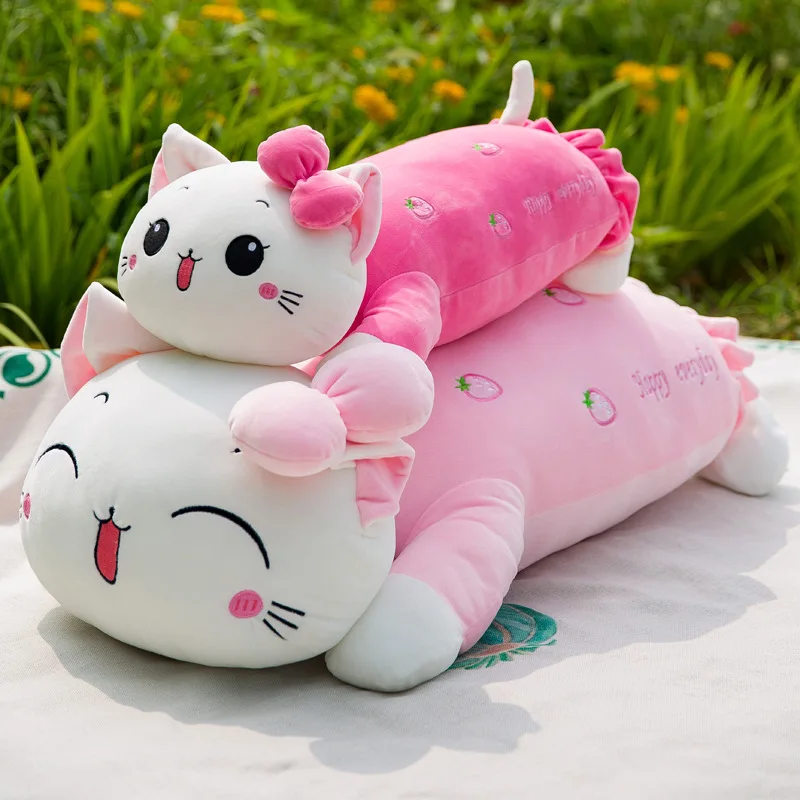 

New Style Software down Cotton Papa Cat Pillow Large Size Cat Doll Pillow Creative Birthday Gift