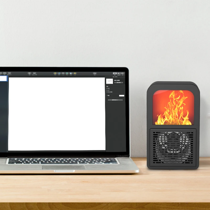 Мини-Электрический нагреватель пламени, подогреватель воздуха, нагревательная плита, радиатор, Бытовой Настенный Удобный вентилятор, штепсельная вилка европейского стандарта