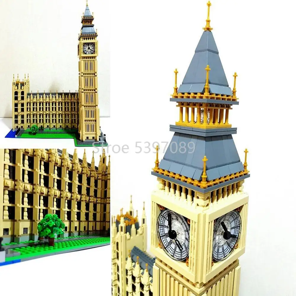 В наличии строительные блоки 17005 совместимые с Legoinglys Creator Big Ben 10253 игрушки подарки