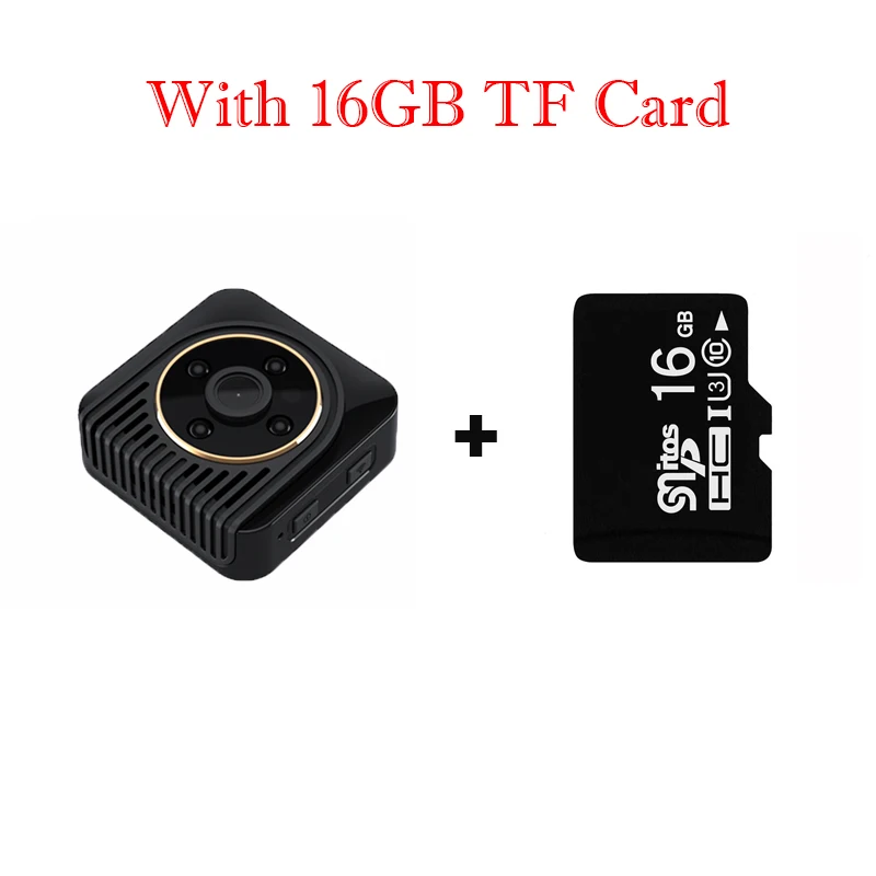 Wi-Fi мини-корпус Камера Espias Grabadora Micro HD Ночное видение камера gizli маленький велосипед видео Регистраторы мини Tele Камера безопасности ip Cam - Цвет: With 16GB TF Card