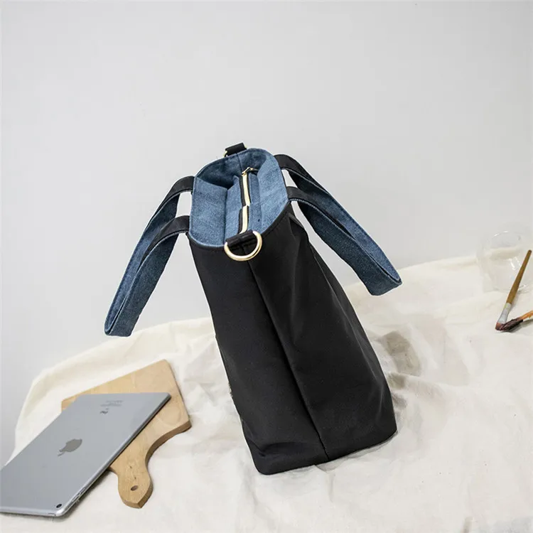 

Big Bag Women's 2019 New Style Fashion Applique Embroidered Nylon Dragon Waterproof Oxford Cloth-Hand Shoulder Oblique