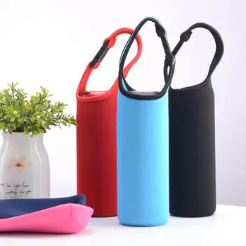 

Bottle Bag 500ml Heat Insulated Cup Sleeve Water Bottle Protector Storage Bag Diving Cloth with Handle Heat-insulated Bag