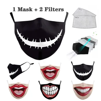 

Masks Funny Pattem Print Masks Dustproof Washable Mask Protective PM 2.5 Mouth-Muffle Reusable Unisex Cosplayer Cute Cotton Mask
