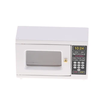 

1pcs Mini for 1:12 Micro Oven Miniature White Microwave Oven Dollhouse Kitchen Accessories