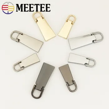 

Meetee 20pcs 3# 5# Metal Zipper Pullers for Zippers Sliders Head Zip Repair Kits Zips PullsTab DIY Sewing Accessories ZT129