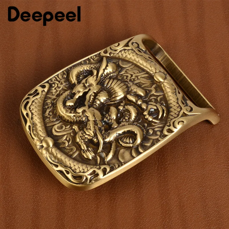 Deepeel 1 шт. Твердый латунный металлический ремень пряжка для мужчин и женщин ремня