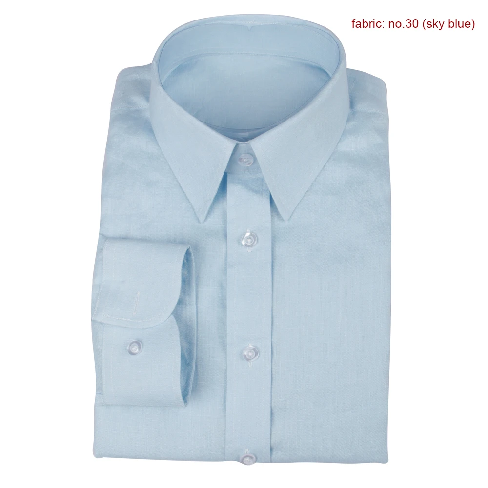 Summer White Linen Shirts Men Linen Shirt Tailor Made Dress Shirts Custom Fit Shirt Men Slim Fit Men's Linen Shirts Long Sleeve