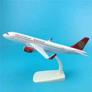 

20cm China Juneyao Airlines A320 Alloy Airplane Model Juneyao Airbus A320 Gift Decorative Model Aircraft Diecast Scale Toys