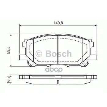 

Pads TORM disc front to-T Bosch art. 0986494218