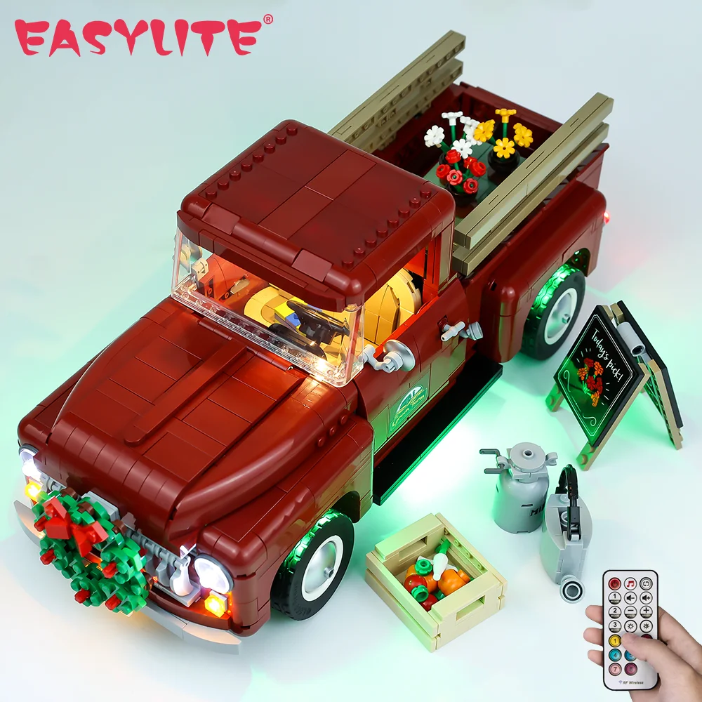 Set Di Luci A Led Per Natale 10290 Pickup Truck Building Blocks Mattoni Da Collezione Giocattoli Per Auto Per Bambini Regalo Di Compleanno No Model