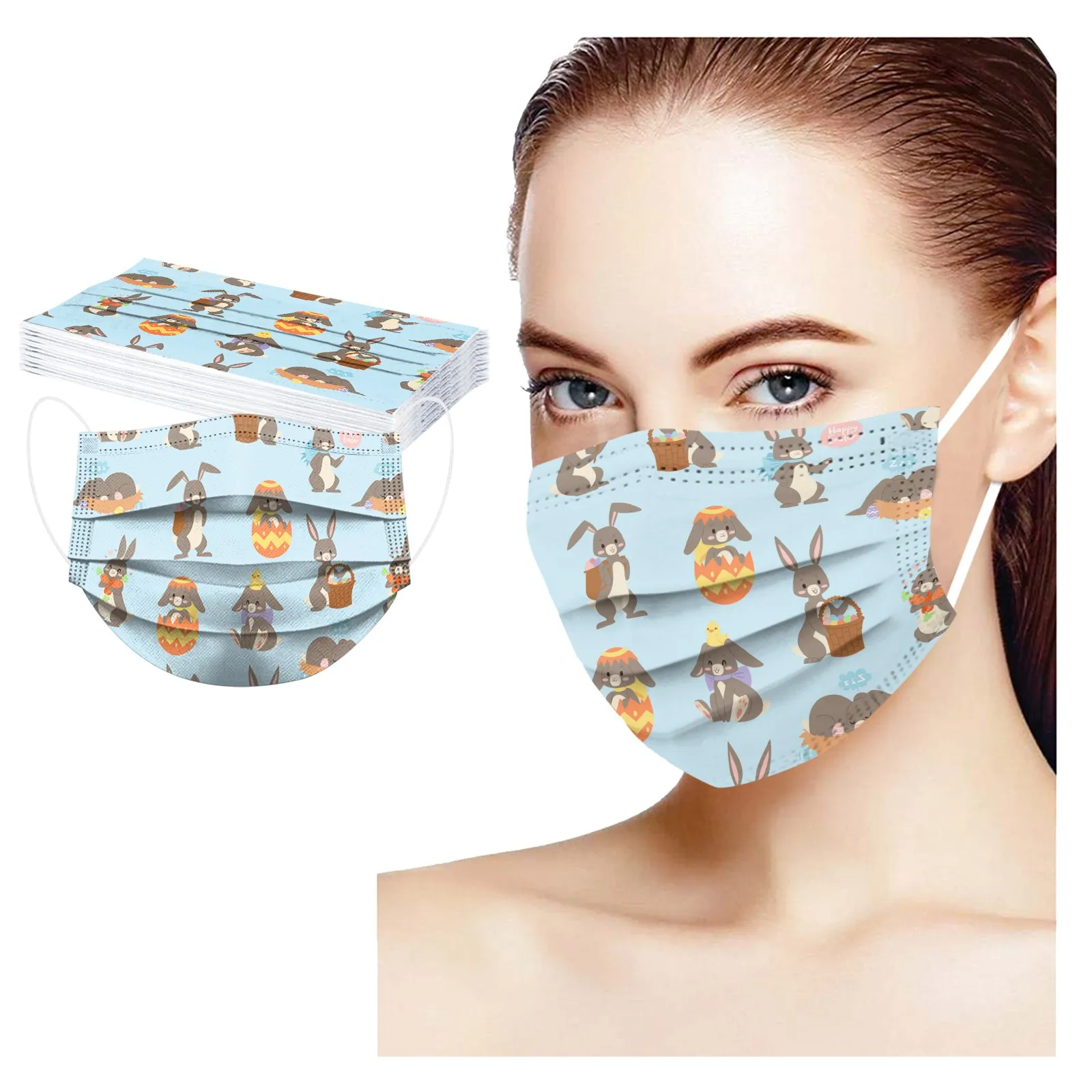 50PCS Adult Fashion Disposable Non-Woven Fabric Mask Facial 3 Layers Personal Face Mouth Masks Masque Mascarilla | Красота и здоровье