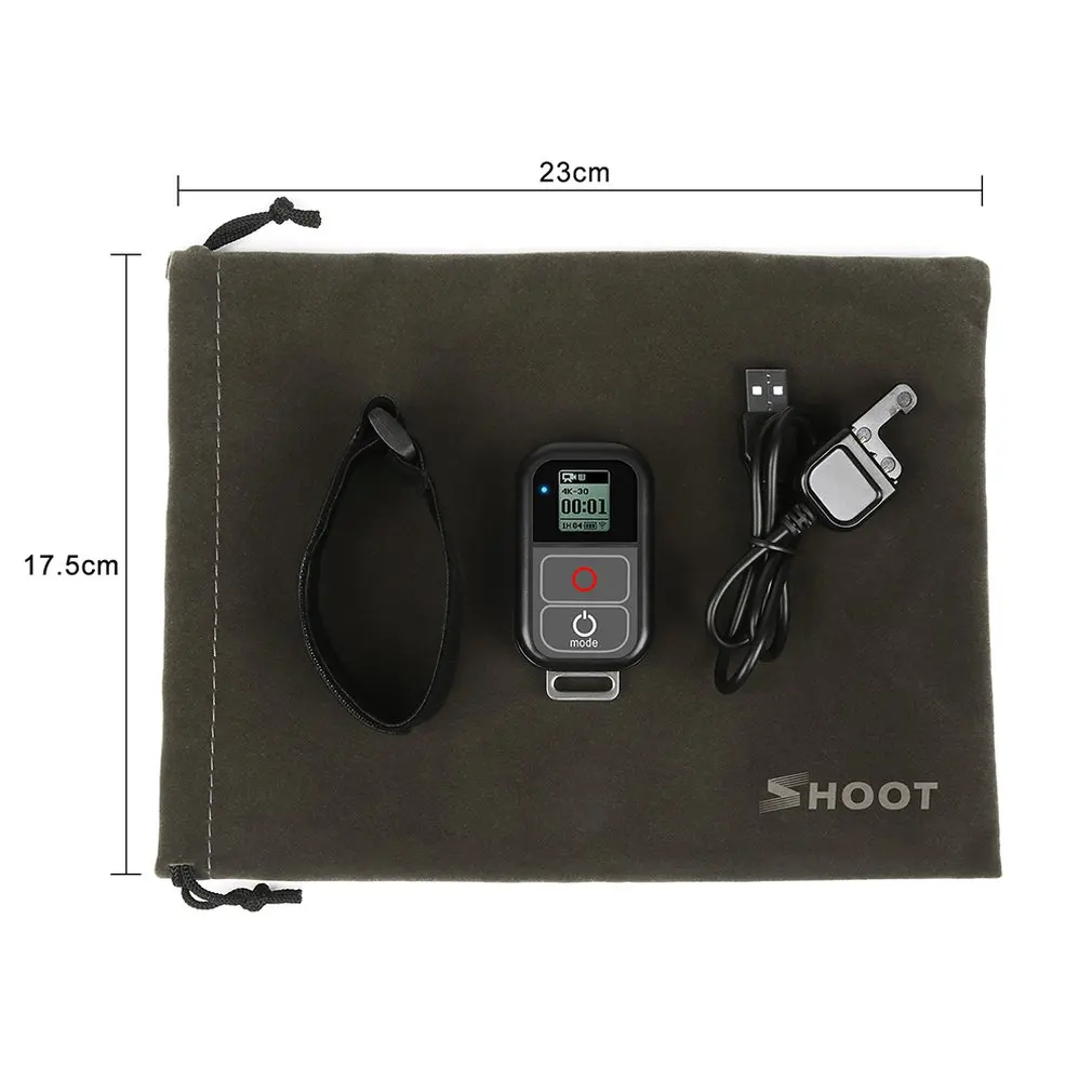  Schießen Für GoPro Hero 7/6/5/4/3 +/3 Drahtlose WiFi Fernbedienung RC Ladegerät + Handgelenk Gürtel