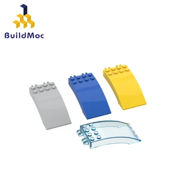

Buildmoc Bricks 46413 4X8X2 curved, with dual 2-finger locking windshield For Building Blocks Parts DIY Christmas Gift Toys