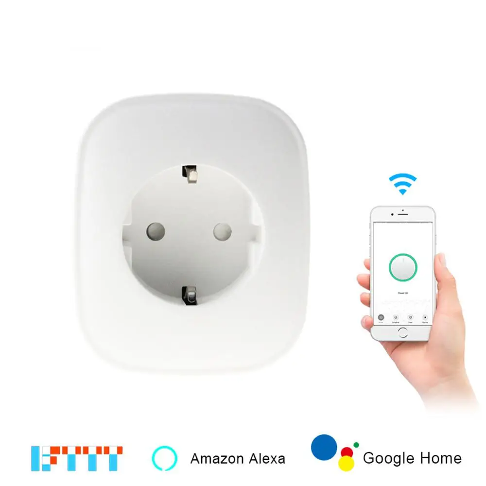 

Teekar FK-PW802EM WIFI Smart Socket EU Plug APP Remote Control Smart Switch Voice Control Work With Amazon Alexa Google Home