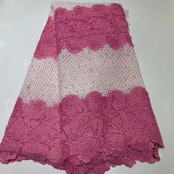 

Double color small cutout holes Soft African handcut organza lace fabric African voile lace with Allover stones New high quality