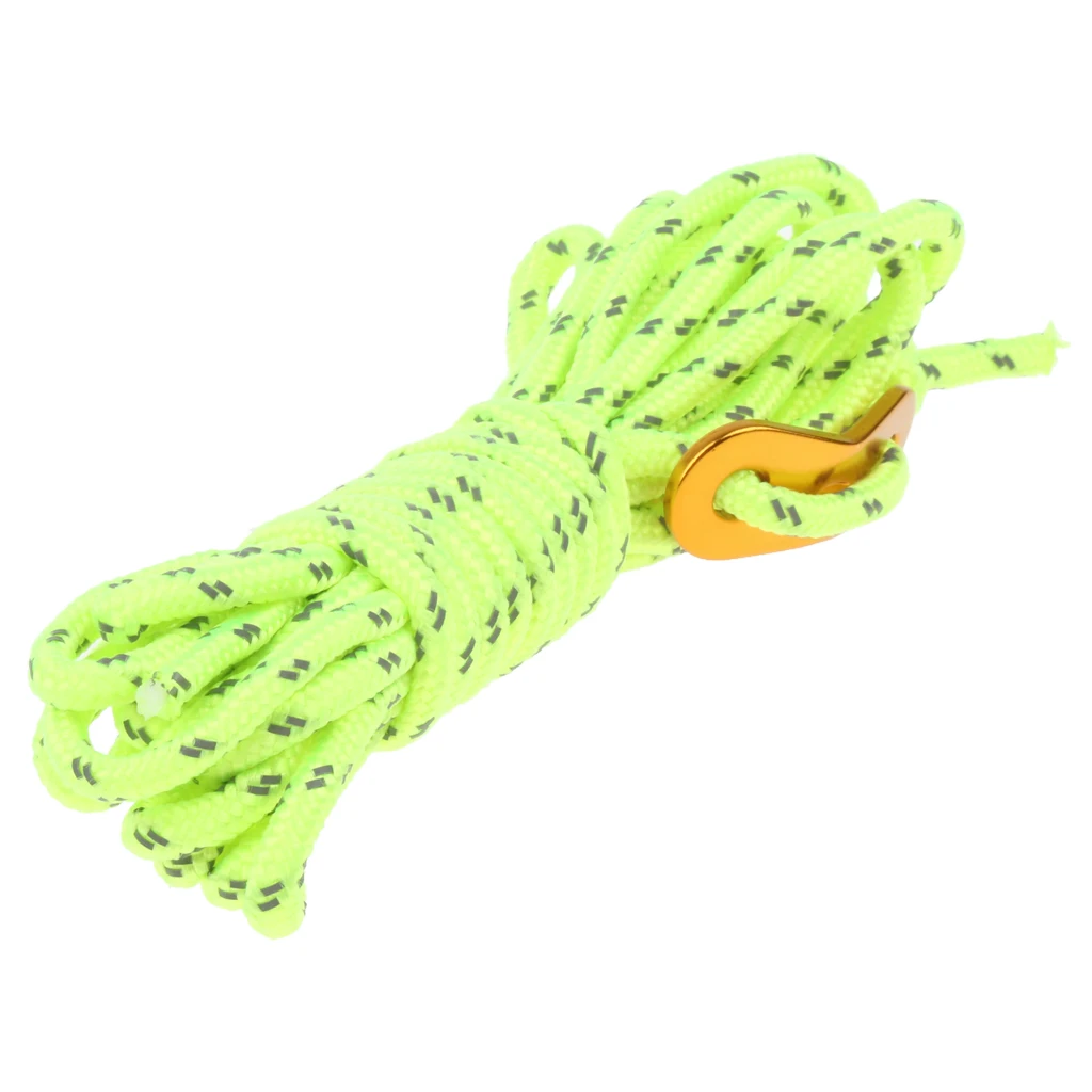 4mm Reflective Tent Guide Rope Guy Line Cord, Essential Camping Survival Gear Accessories