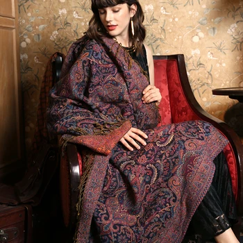 

Soft Warm Shawl For Young Lady Handmade Oversize Scarf High Quality Mujer Bufanda Hijabs Autumn Winter Thick Cachecol Feminino