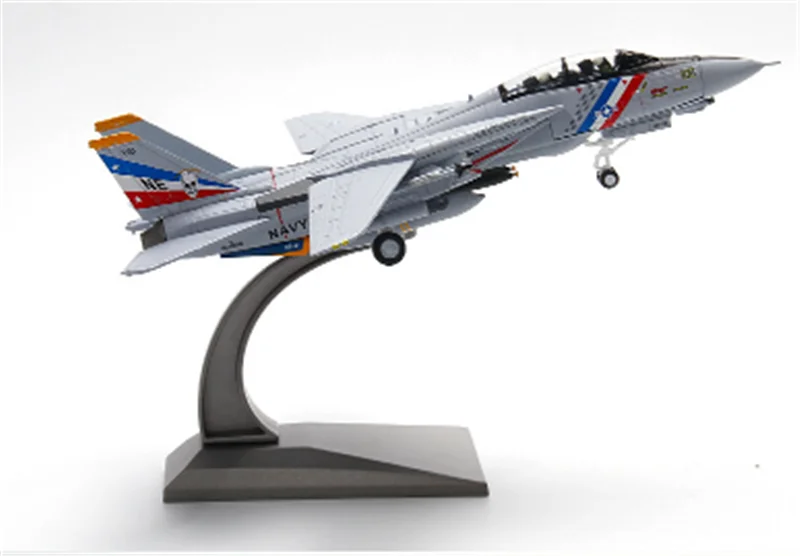 Коллекция 1:100 масштаб F-14 американского истребителя третьего поколения Модель литья под давлением сплав военно-морского флота США дисплей самолета для детей и взрослых