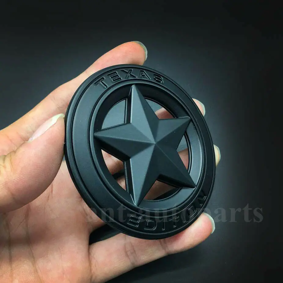 

Metal Matte Black Texas Edition Star Flag Car Trunk Emblem Badge Decal Sticker
