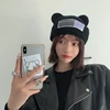 Y2K Balaclava for Women Bear Ears Ladies one Hole Ski Mask Crochet Full Face Knitted Hat Cute Hats with Ear Streetwear  Beanies 2