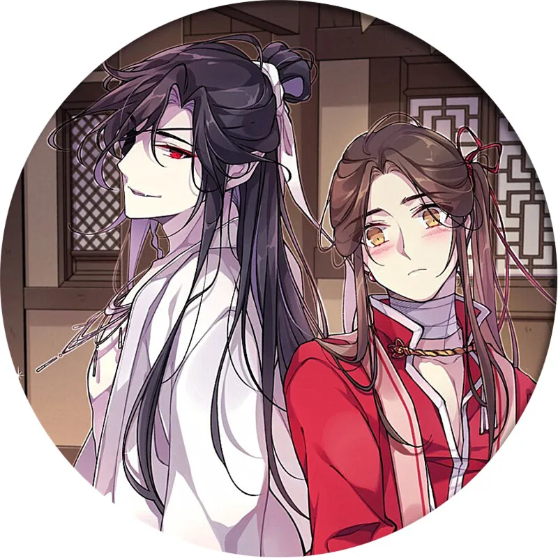 Cartoon tian guan ci fu Hua Cheng Xie Lian Cosplay Badge Brooch Pin Anime Accessories For Clothes Backpack Decoration gift