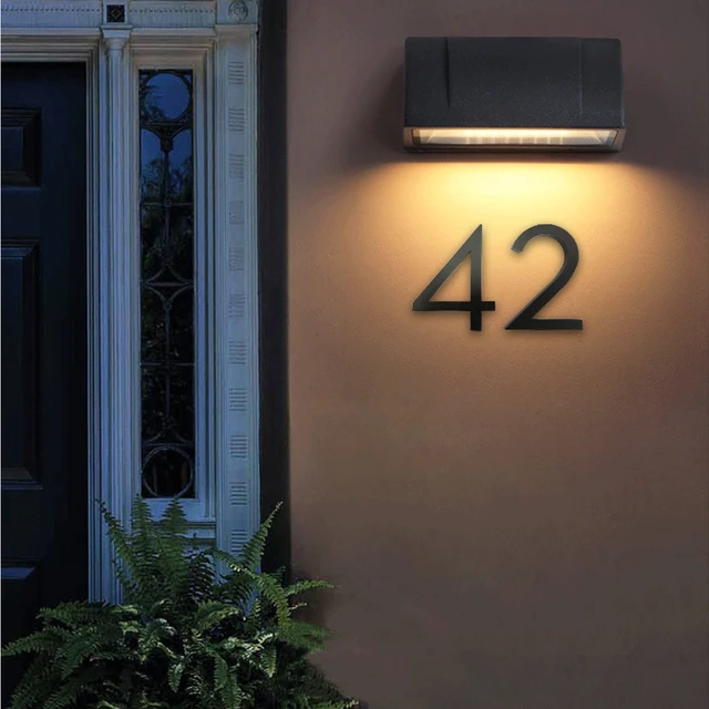 15cm House Number Sign #0-9 Huisnummer Outdoor Silver 6 inch.Door