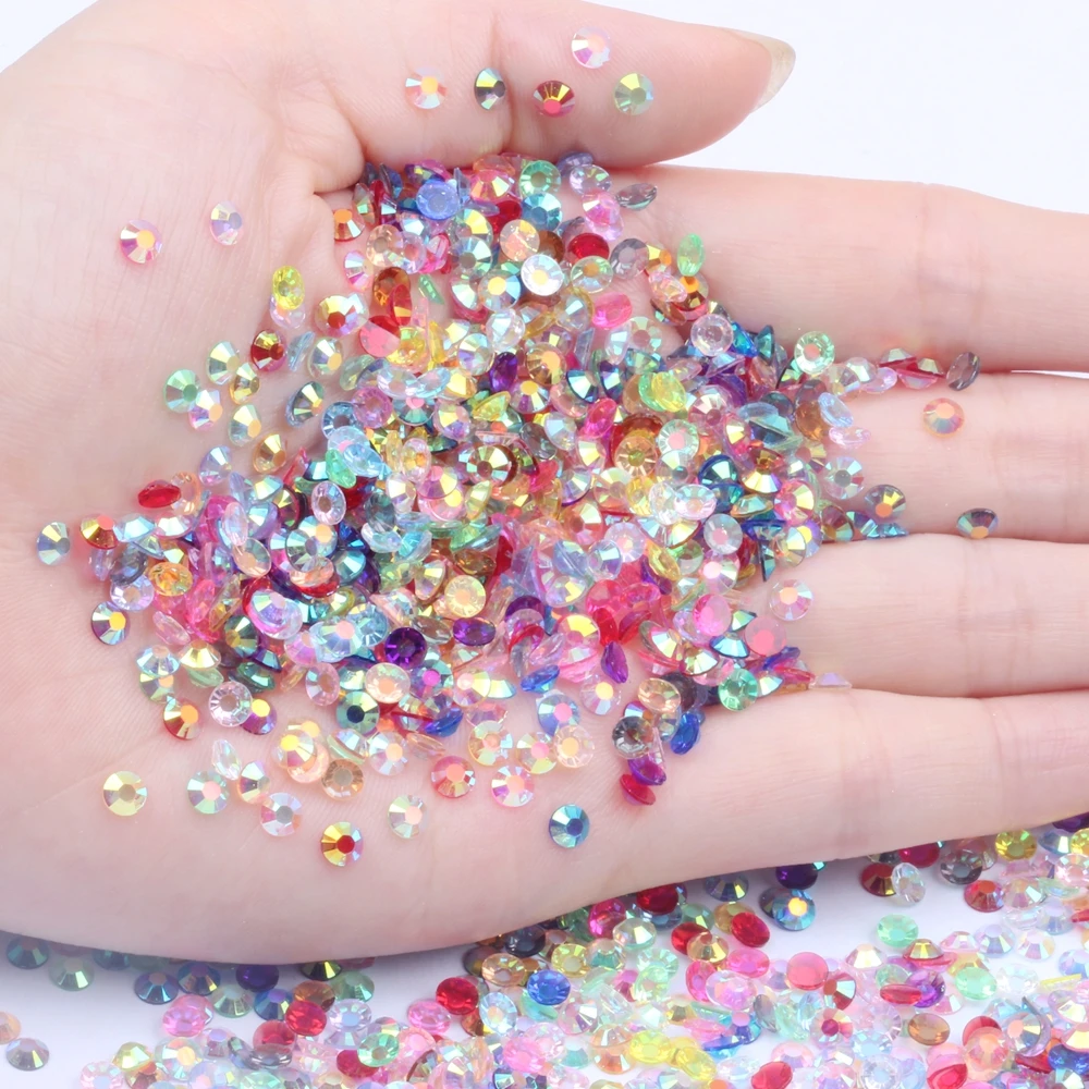 Mixed 300pcs Crystal Clear AB Rhinestones DIY Non Hotfix Flatback Acrylic  Nail Stones Gems For 3D Decorations - AliExpress