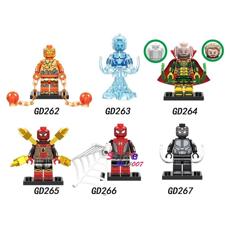 

50pcs Marvel Movie Spider-Man Venom Far From Home Mysterio Maria Hill Liz Hydro Man Spiderman building block for children toys