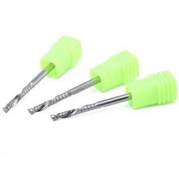 

10Pcs Up Down Cut 3.175MM Single Flute CNC Router Endmill Compression Wood End Milling Cutter Tool