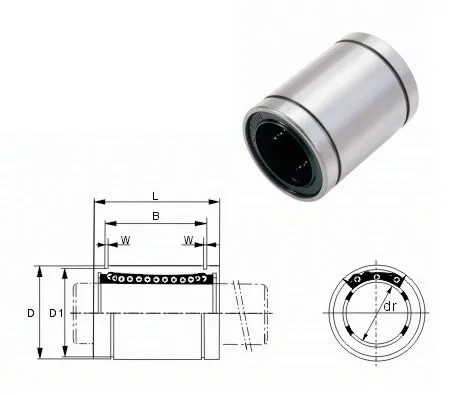 1 шт. LM20UU 20 мм Линейный шарикоподшипник линейные подшипники 20x32x42 мм для 3d принтера CNC запчасти