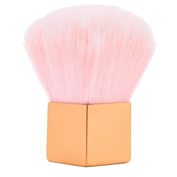 

Beauty Nail Pink Dust Removal Makeup Brush Cosmetic Contour Face Blush Powder Foundation