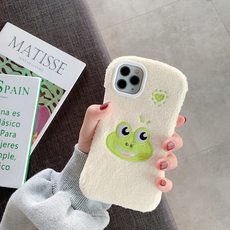 GlamPhone чехол, плюшевая лягушка, чехол для телефона для iPhone11Pro/Max X XS Max XR, мягкий силиконовый чехол для iPhone11 7 8 6 6s Plus, чехол