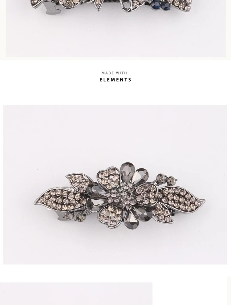 Barrettes South Korea Man-made Diamond Headdress Adult Elegant Headband Head Clip Large Size Spring Clip Tanabata Festival Gift