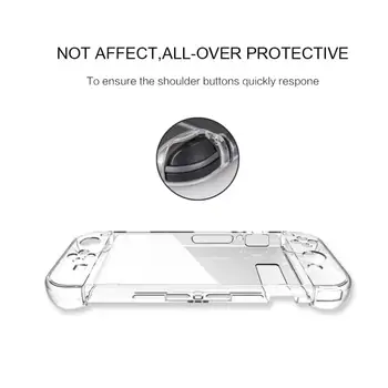 

For Nintendo Switch Protective Case Ultra Thin PC Transparent Soft TPU Shell & Tempered Glass Screen Protector For Switch