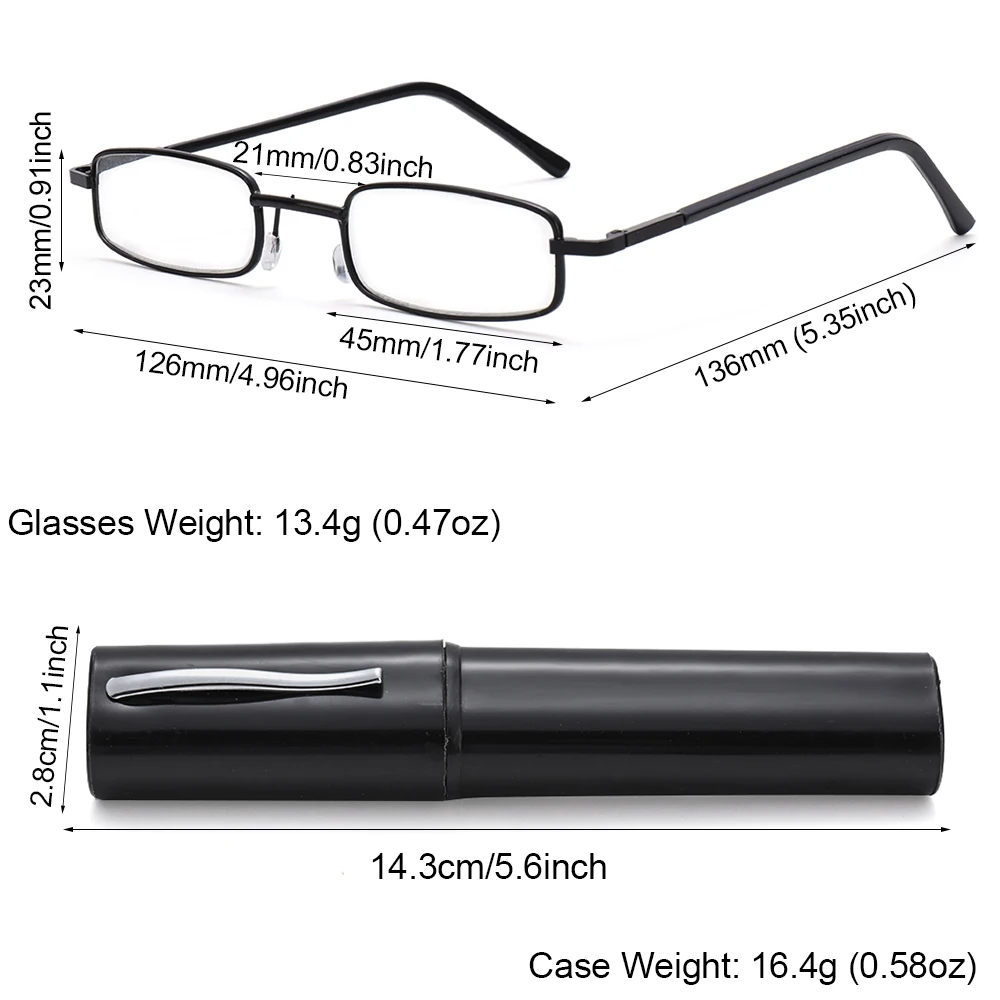 Ultralight Compact Metal Reading Glasses