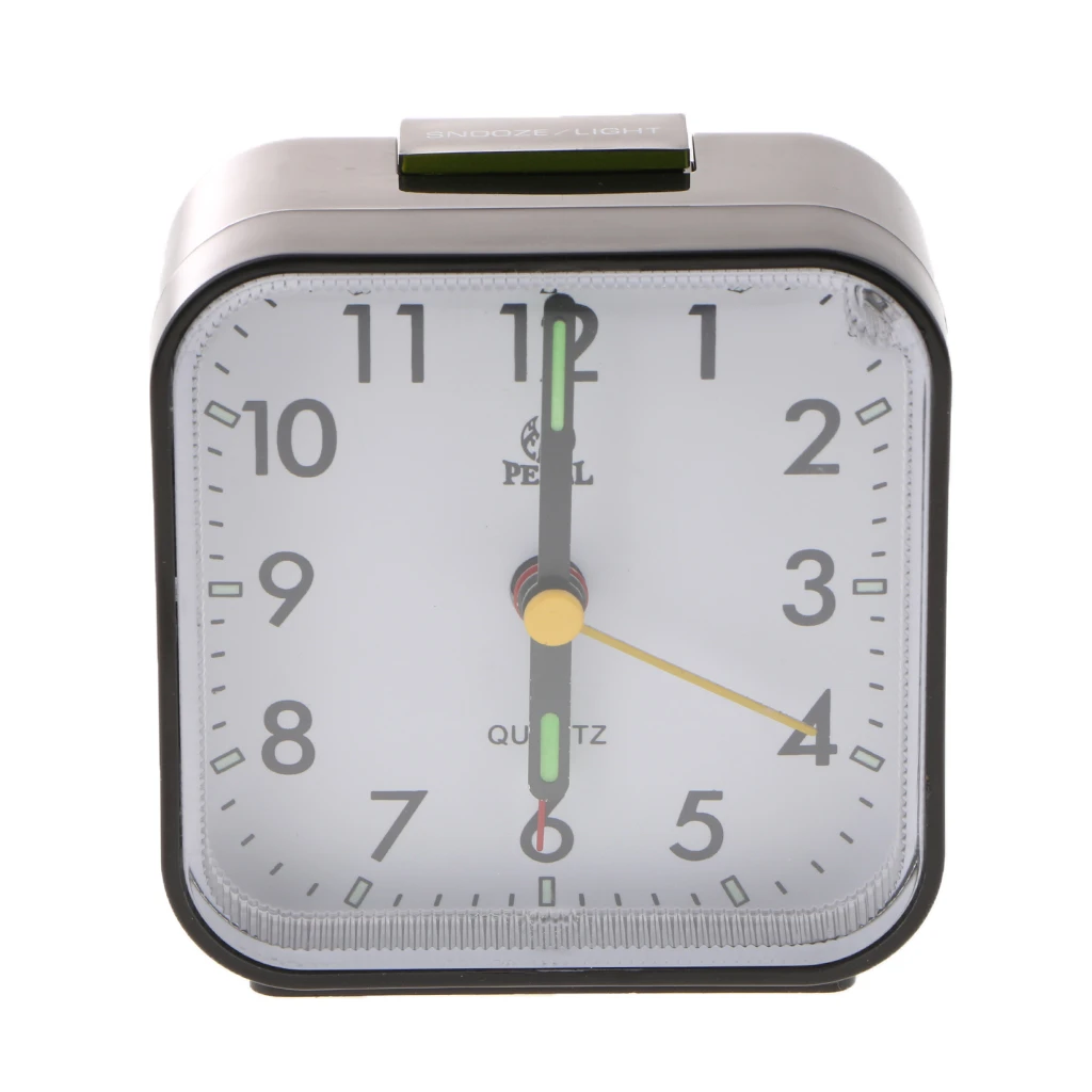 Battery Operated Travel Alarm Clock Lighted On Demand And Snooze Analog Desktop Quartz Alarm Clock Alarm Clocks Aliexpress