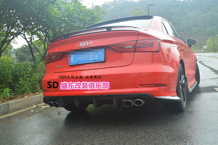 Подходит для AUDI A3 S3 RS3 углеродного волокна задний спойлер заднее крыло